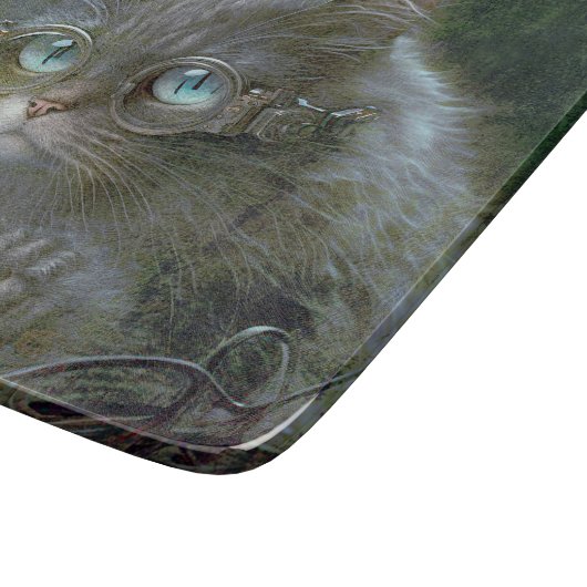 Planche À Découper Chat avec lunettes. (Coin)