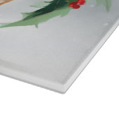 Planche À Découper Chat Bengal dans Noël enneigé  (Coin)