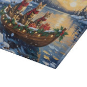 Planche À Découper Chat Bengal Noël Bateau Fêtes (Coin)