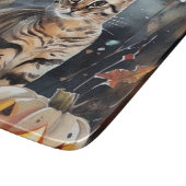 Planche À Découper Chat Bengale D'Halloween Avec Peur Citrouille (Coin)