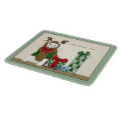 Planche À Découper Chat blanc Noël joyeusement drôle (Coin)