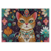 Planche À Découper Chat couronné bijou (Devant)