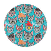 Planche À Découper Chat dans le casquette (Devant)