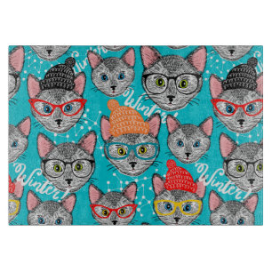 Planche À Découper Chat dans le casquette