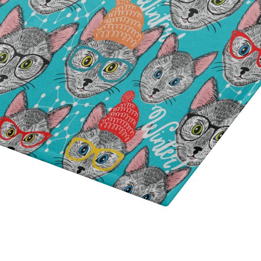 Planche À Découper Chat dans le casquette (Coin)