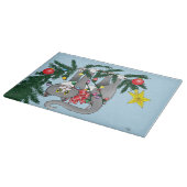 Planche À Découper Chat d'arbre de Noël à pendre drôle (Coin)