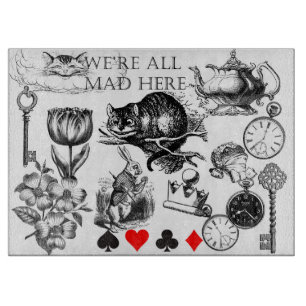 Planche À Découper Chat de Cheshire classique alice au pays des merve