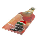 Planche À Découper Chat de Noël sur un arrière - plan de bal de Noël (Coin)