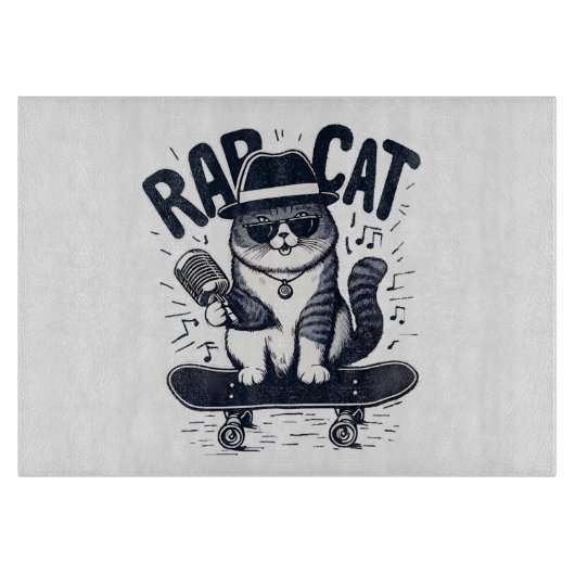 Planche À Découper Chat de rap Harmonie (Devant)