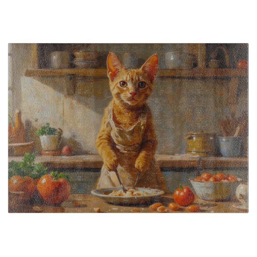 Planche À Découper Chat Devon Rex cuisine dans la cuisine (Devant)