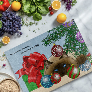 Planche À Découper Chat d'ornement de Noël