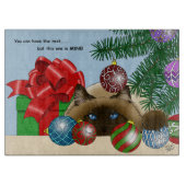 Planche À Découper Chat d'ornement de Noël (Devant)