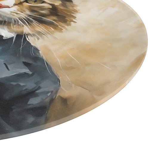 Planche À Découper Chat en costume (Coin)