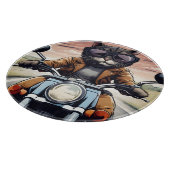 Planche À Découper Chat en moto (Coin)