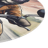 Planche À Découper Chat en moto (Coin)