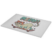 Planche À Découper Chat Glissant Miaou (Coin)
