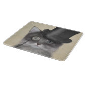 Planche À Découper Chat gris avec chapeau supérieur (Coin)