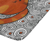 Planche À Découper Chat mignon de gingembre - verre souillé et remous (Coin)