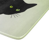 Planche À Découper Chat noir à oreille verte (Coin)