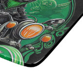 Planche À Découper Chat noir conduite vélo St. Patrick's Day (Coin)