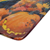 Planche À Découper Chat noir d'Halloween avec la peur Citrouille (Coin)