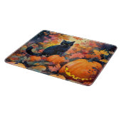 Planche À Découper Chat noir d'Halloween avec la peur Citrouille (Coin)