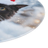 Planche À Découper Chat noir et blanc Noël (Coin)