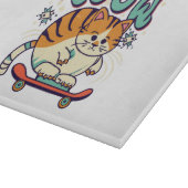 Planche À Découper Chat qui fait du skate Meow (Coin)