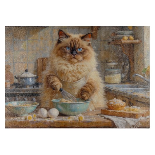 Planche À Découper Chat Ragdoll cuisine dans la cuisine (Devant)