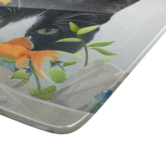Planche À Découper Chat scrutant dans l'aquarium (Coin)
