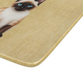 Planche À Découper Chat Siamois Sur Vieux Papier (Coin)