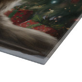 Planche À Découper Chat sibérien à Noël sous la neige (Coin)