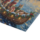 Planche À Découper Chat Sibérien Noël Bateau Fêtes (Coin)