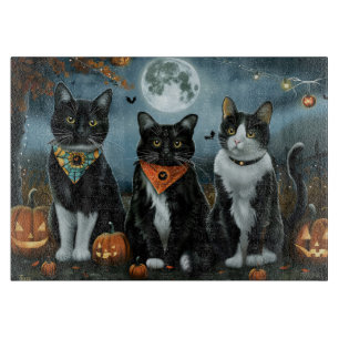 Planche À Découper Chat Smoking Halloween Effrayant