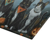 Planche À Découper Chat Smoking Halloween Effrayant (Coin)