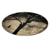 Planche À Découper Chat sur un fil pleine lune (Coin)