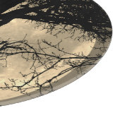 Planche À Découper Chat sur un fil pleine lune (Coin)