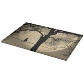 Planche À Découper Chat sur un fil pleine lune (Coin)
