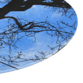Planche À Découper Chat sur un verre lune bleu fil (Coin)
