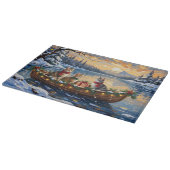 Planche À Découper Chat Turc Angora Noël Bateau Fêtes (Coin)