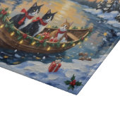 Planche À Découper Chat Tuxedo Noël Bateau Fêtes (Coin)