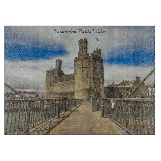 Planche À Découper Château de Caernarfon Wales. (Devant)