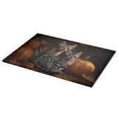 Planche À Découper Chaton Bengal Automne Délice Citrouille (Coin)
