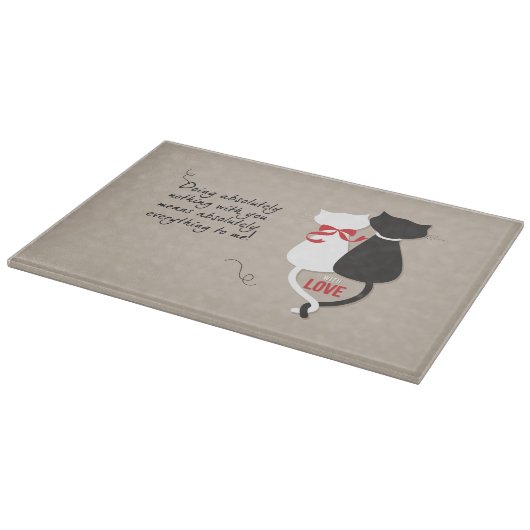 Planche À Découper Chats amoureux (Coin)