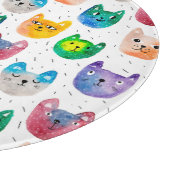Planche À Découper Chats aquarelles et amis (Coin)
