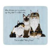 Planche À Découper Chats Beaucoup de pattes Funny Bleu (Devant)