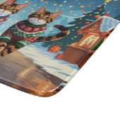 Planche À Découper Chats Bengal Noël Neige Fêtes (Coin)