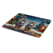 Planche À Découper Chats Bengal Noël Neige Fêtes (Coin)