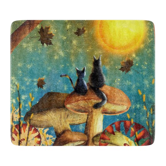 Planche À Découper Chats de champignons (Devant)