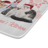 Planche À Découper Chats de vacances rouges et roses Nom personnalisé (Coin)